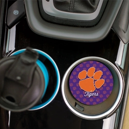 P Graham Dunn Clemson University Color Logo Car Coaster