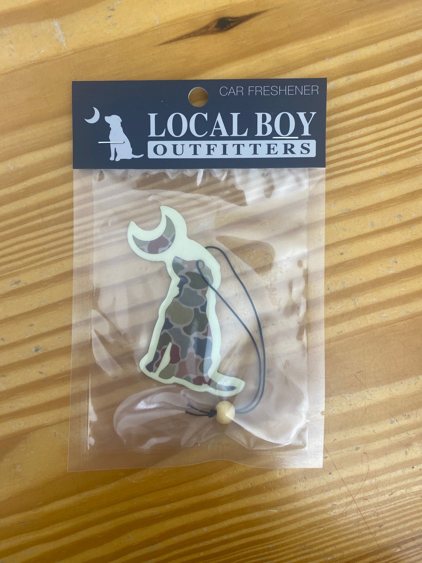Local Boy River dog & moon Air freshener- Black ice scent