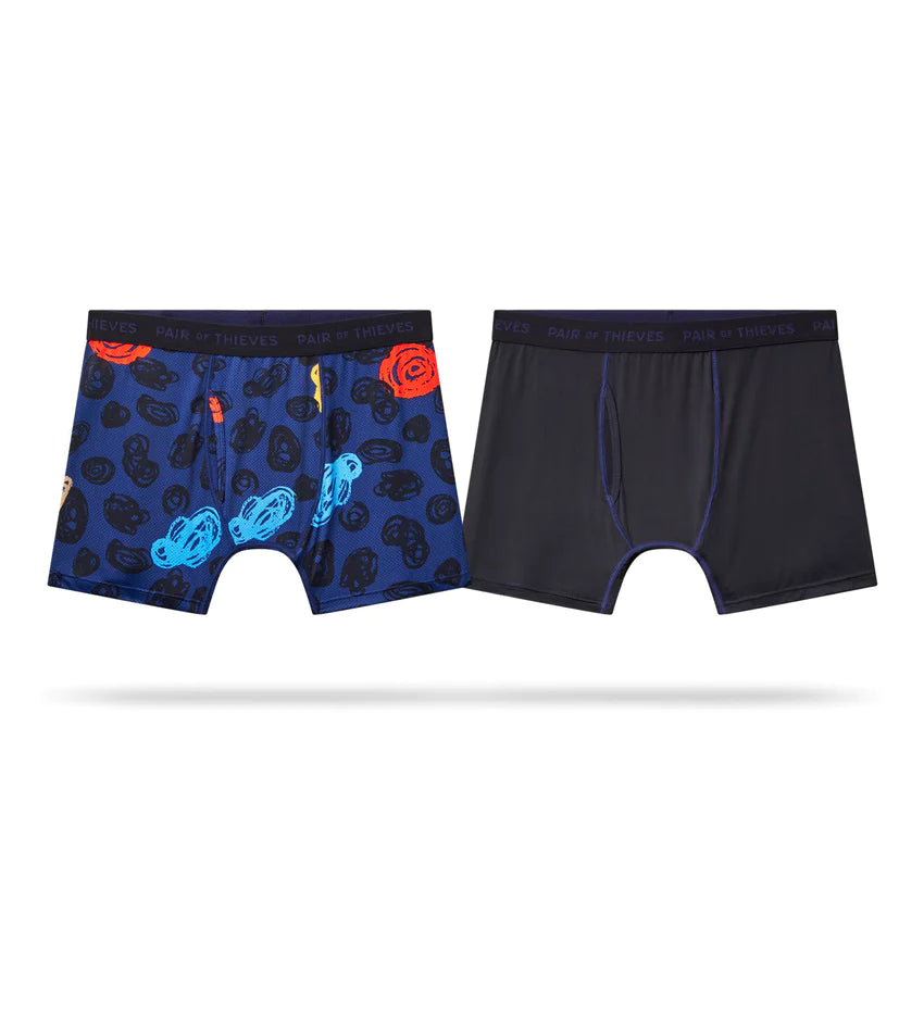 Pair of Thieves SuperFit Mesh Magic Deep Doodle- Dark Navy/Balck