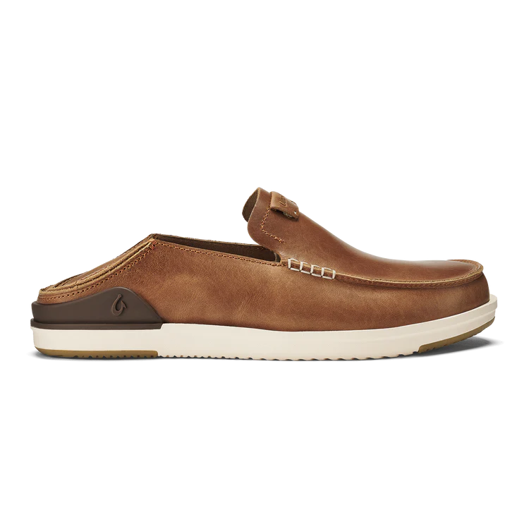 Olukai Kakaha Men's Leather Slip On Shoes - Fox