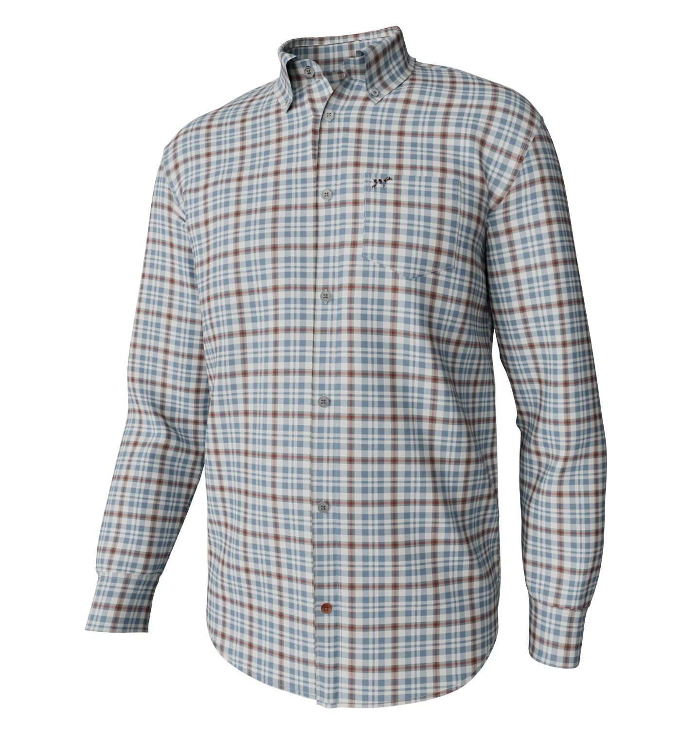 Southern Point Hadley Brushed Button Down - Dalton Plaid Mountain Spring