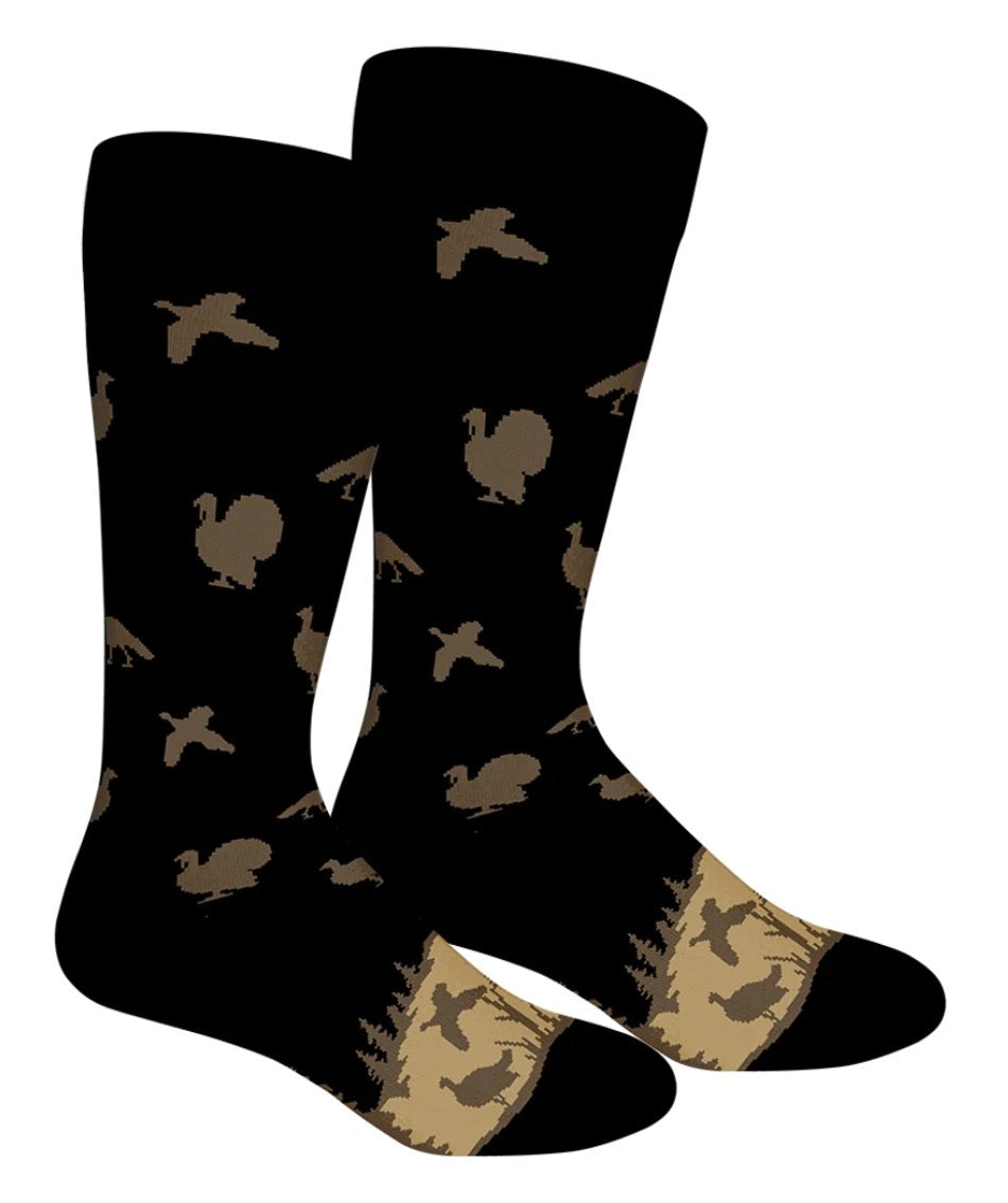 Brown Dog Wild Turkey Socks - Black