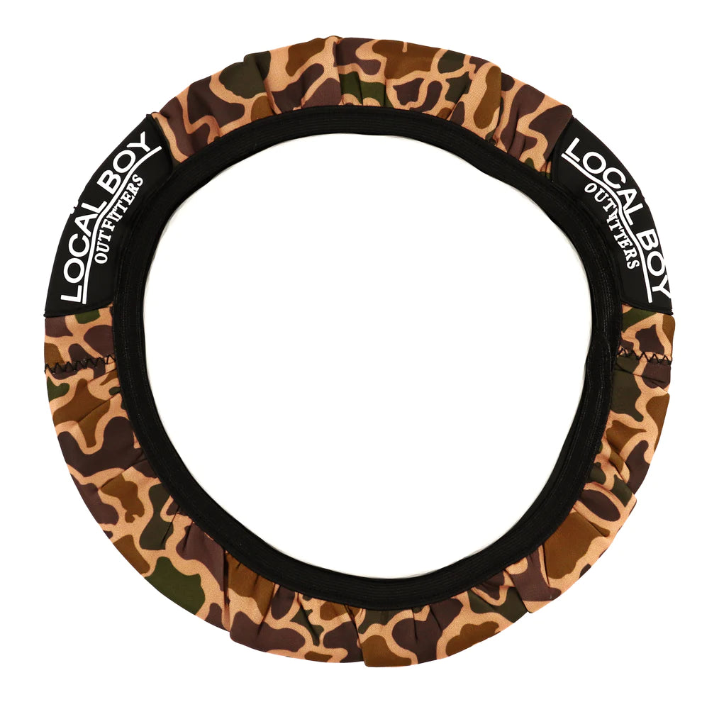 Local Boy Steering Wheel Cover- Old School Camo