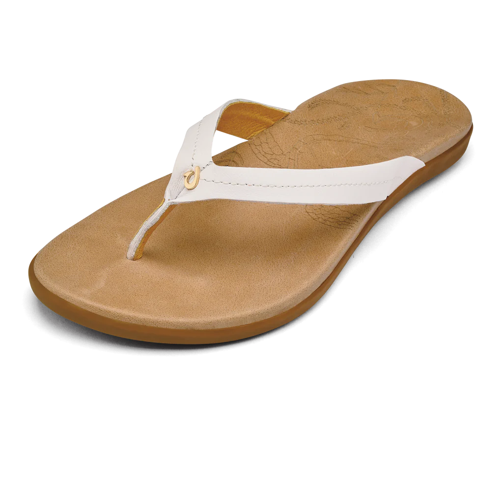 Olukai Women's Honu- Bright White/ Golden Sand