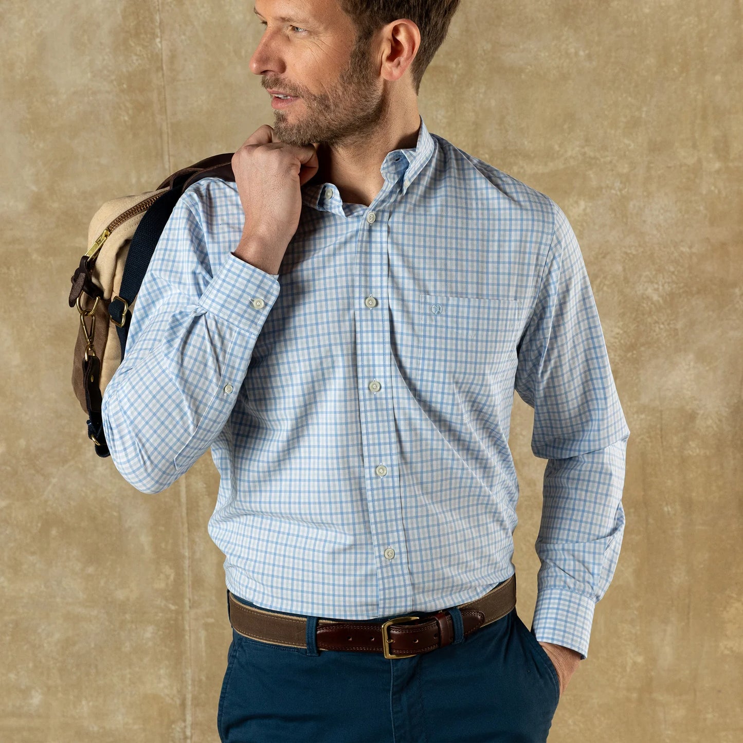 Duck Head Performance Poplin Sport Shirt - Sky Blue