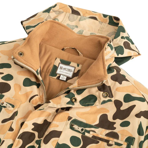 Heybo Moorland Waxed Wading Jacket- Old School Camo