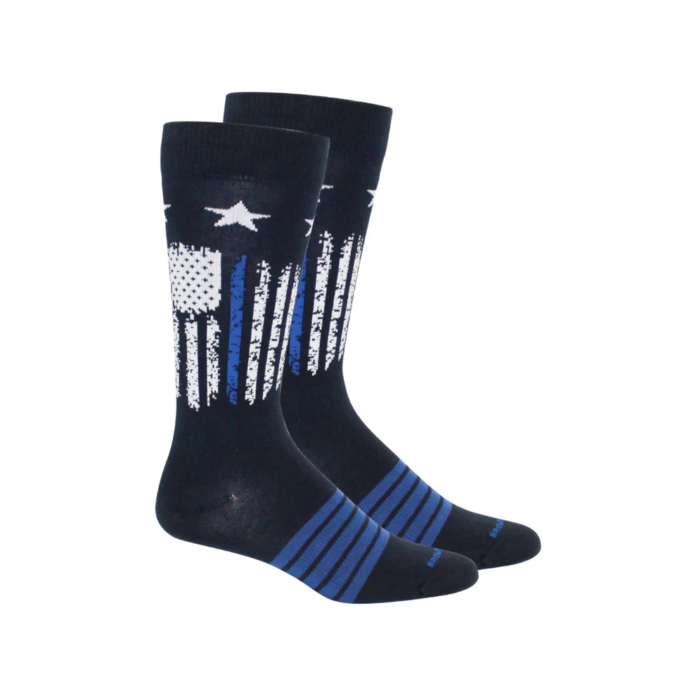 Brown Dog Socks - Thin Blue Line Crew Navy