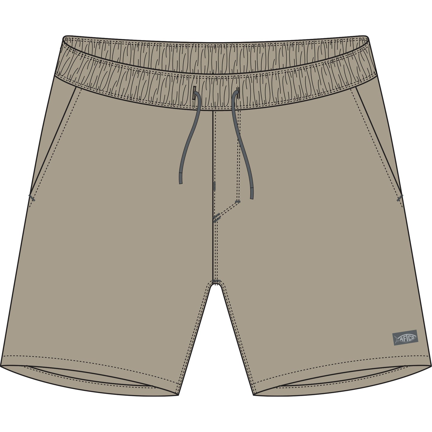 Aftco Youth Strike Shorts - Sand