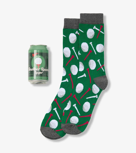 Hatley Men's Balls and Tees Beer Can Socks