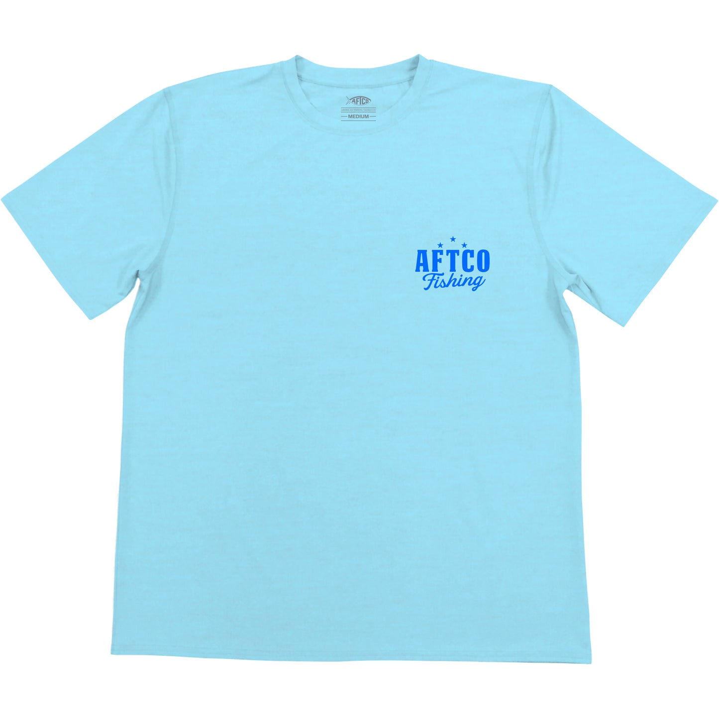 Aftco Youth Neon Sky Blue Heather Tee