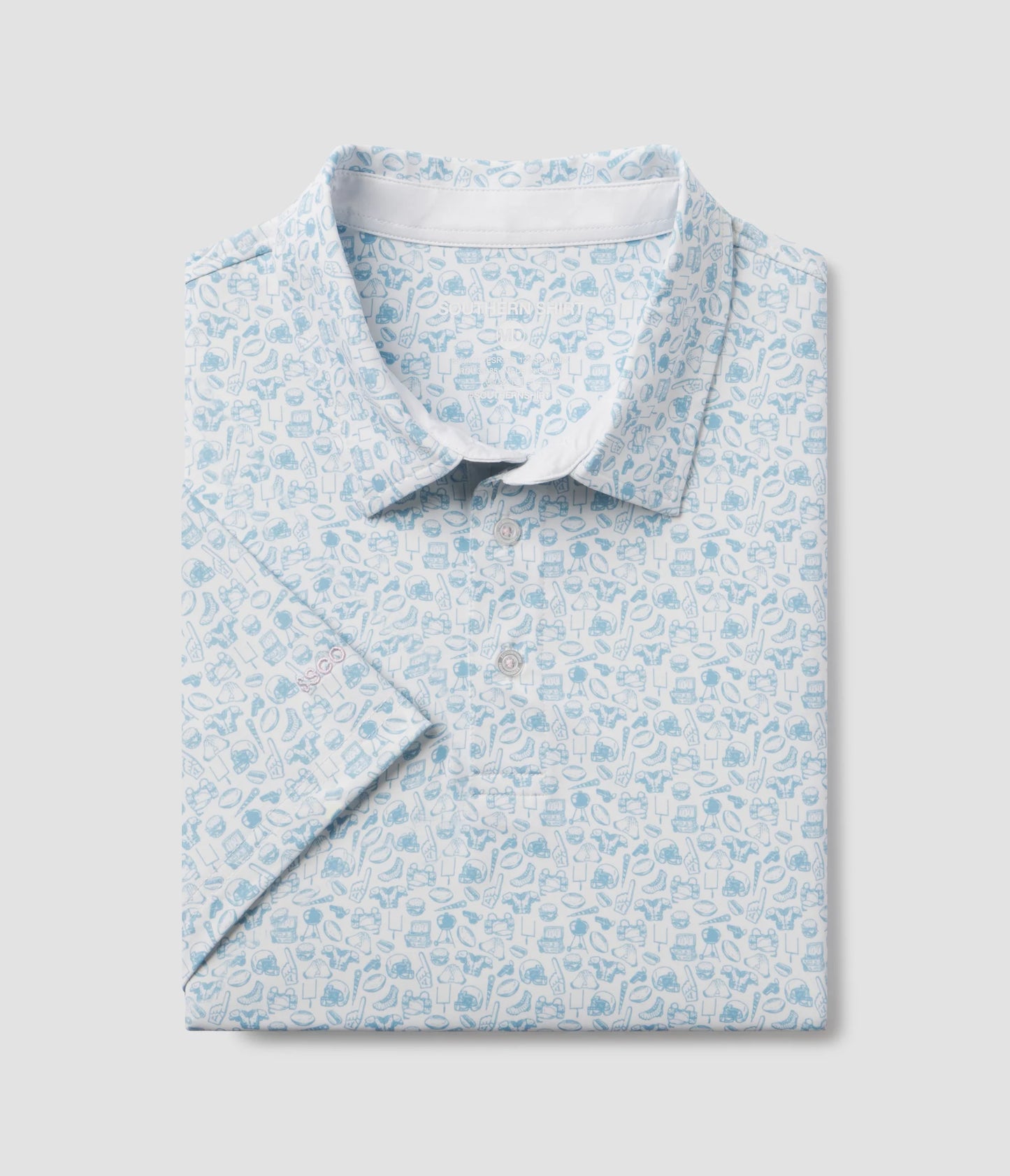 SSCO Biggest Fan Printed Polo - Powder Blue