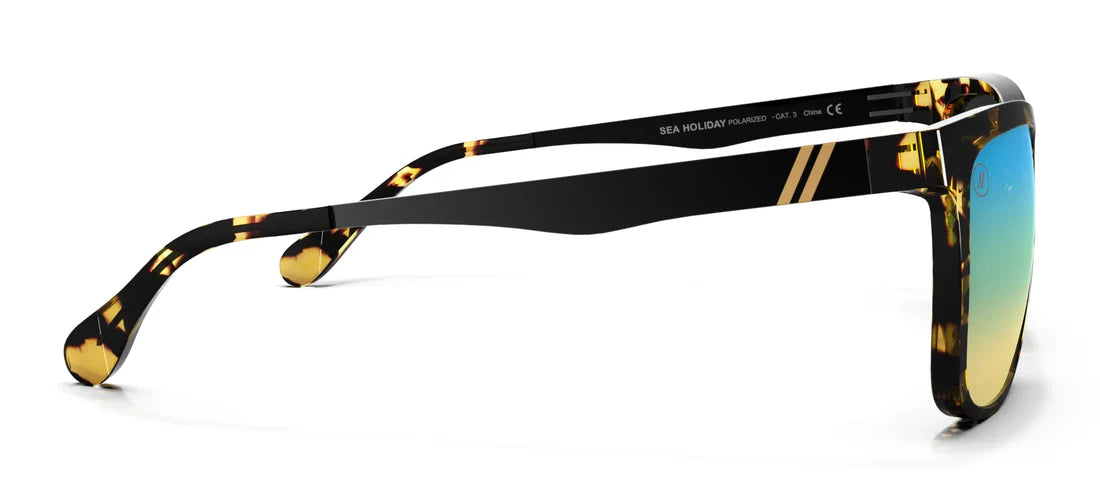 Blenders Eyewear Sea Holiday Round Champagne - Tortoise/Aqua