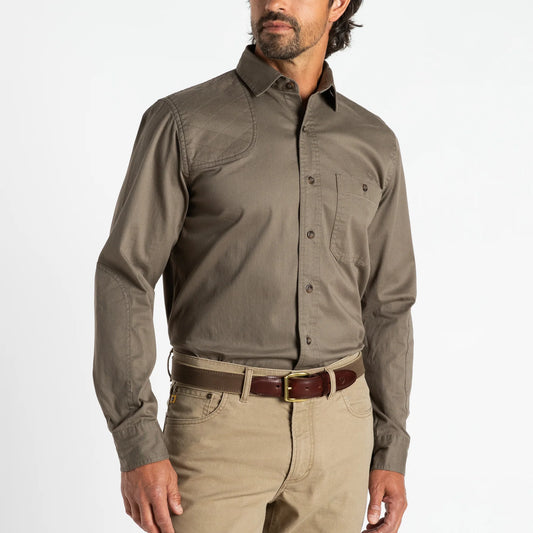 Duck Head Woodland LS Spread Collar Shooting Shirt- Olive Drab