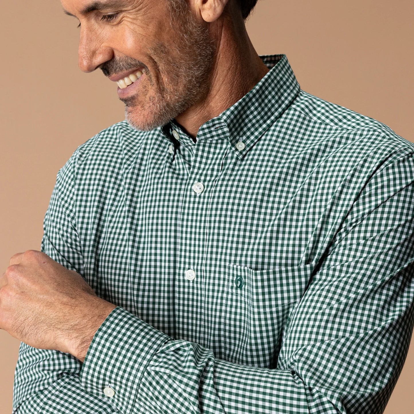 Duck Head Performance Poplin Sport Shirt - Hunter Green