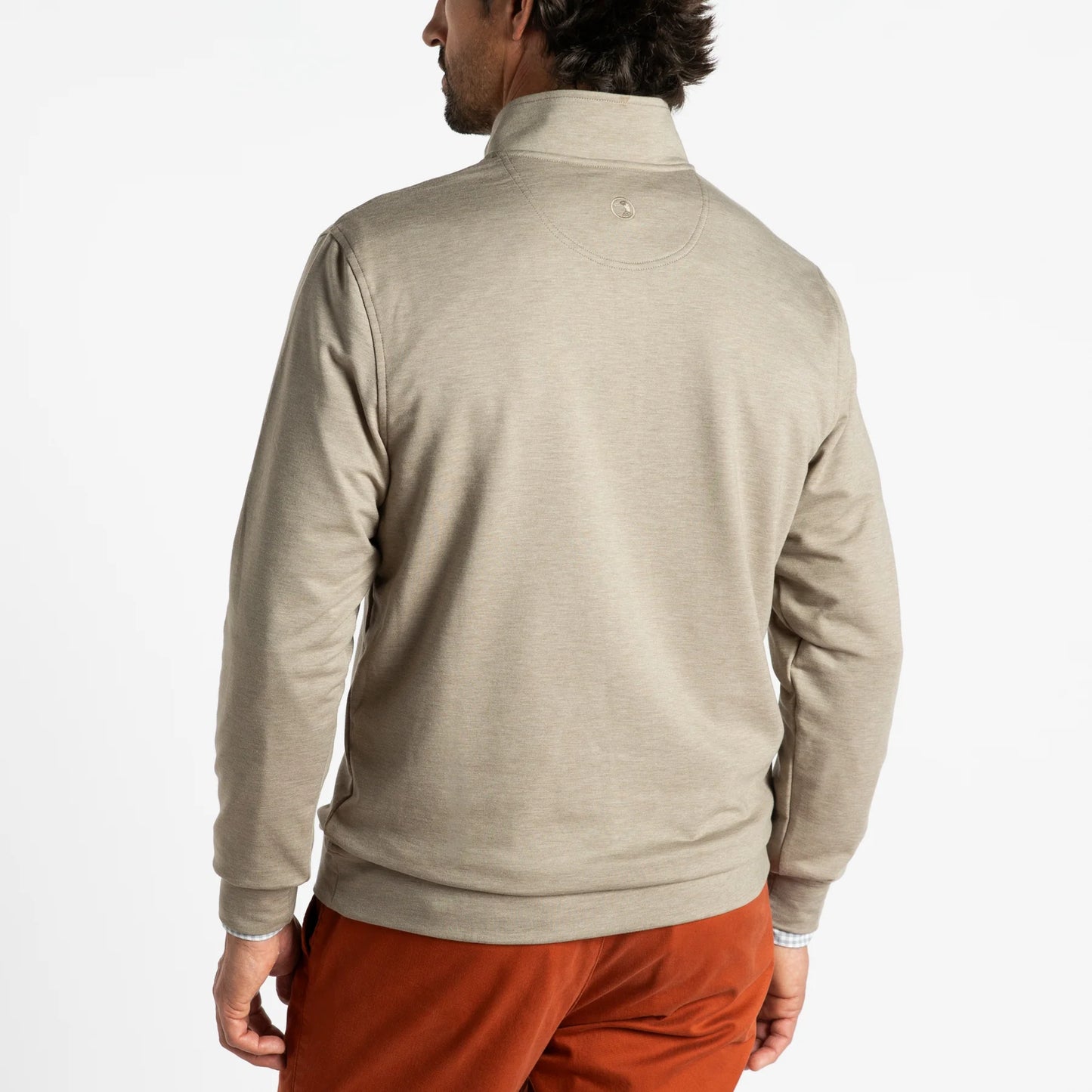 Duck Head Dunmore 1/4 Zip Pullover- Walnut Heather