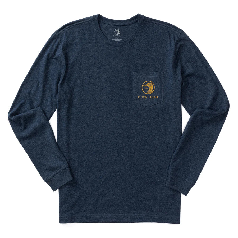 Duck Head Flying Mallard T-Shirt -Royal Navy Heather