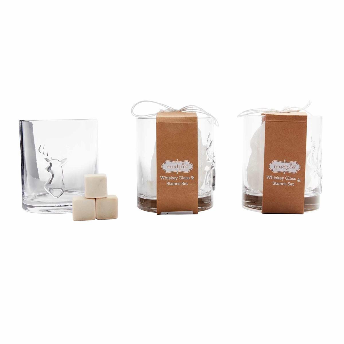 Mudpie Deer DOF Glass & Rock Ice Sets