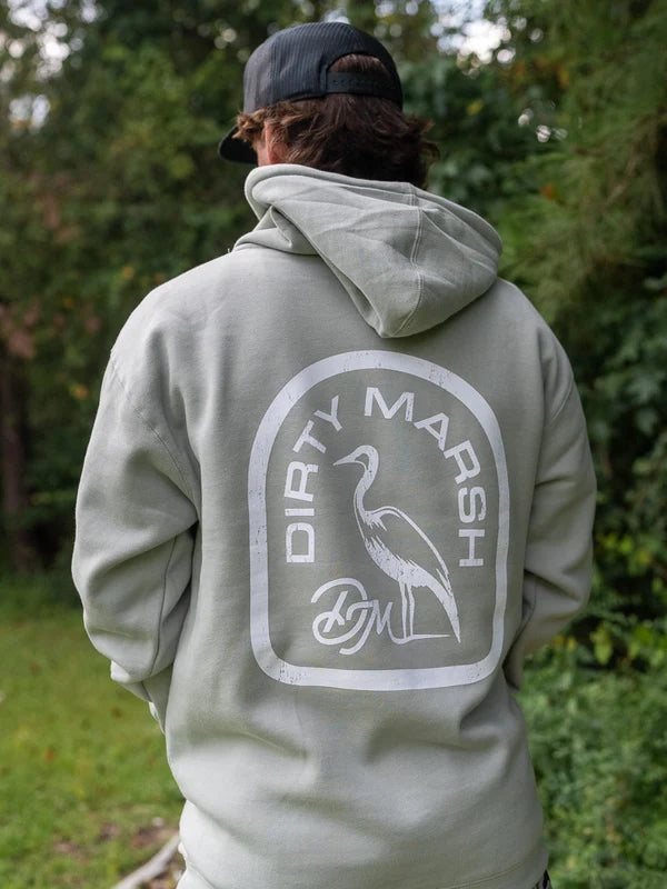 Dirty Marsh Backshore Logo Hoodie | Dusty Sage
