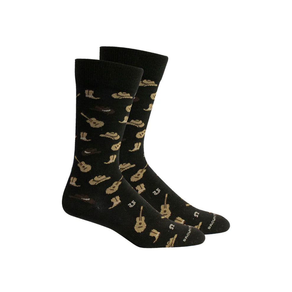 Brown Dog Socks - Deep country Black