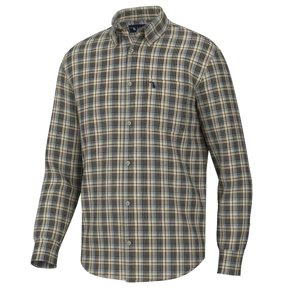 Local Boy Grange Dress Shirt -Slate/Beige/Mocha
