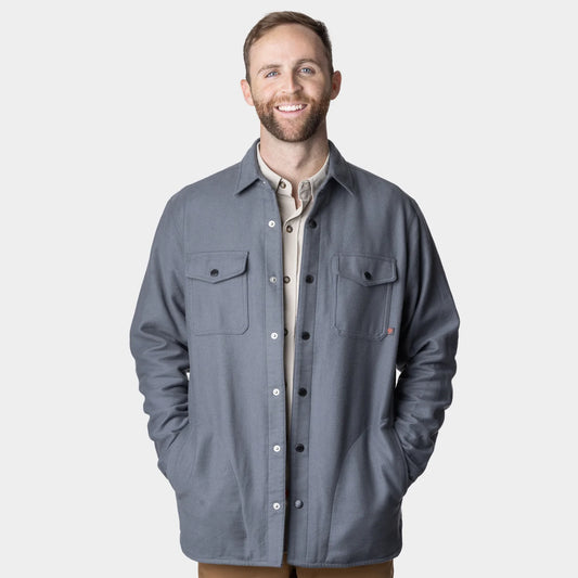 Duck Camp Campfire Shacket- Charcoal