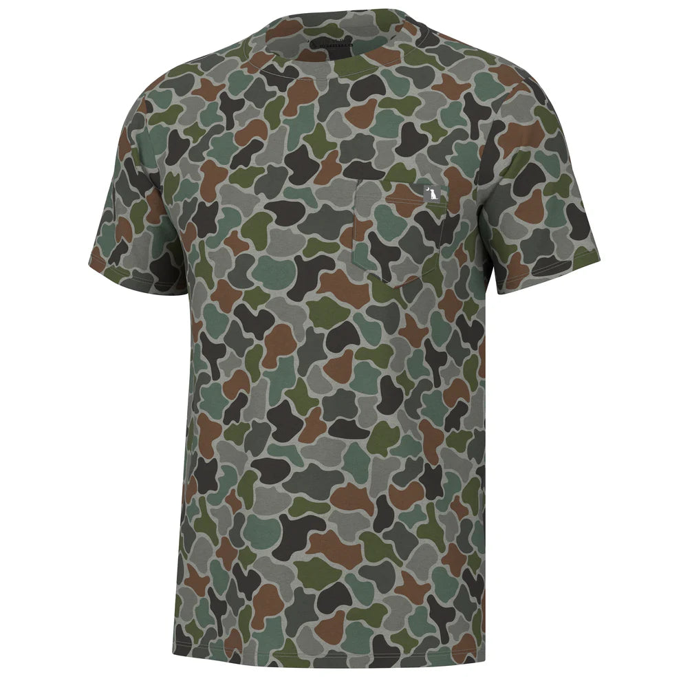 Local Boy S/S Heather-Blend Crew - Forest Camo