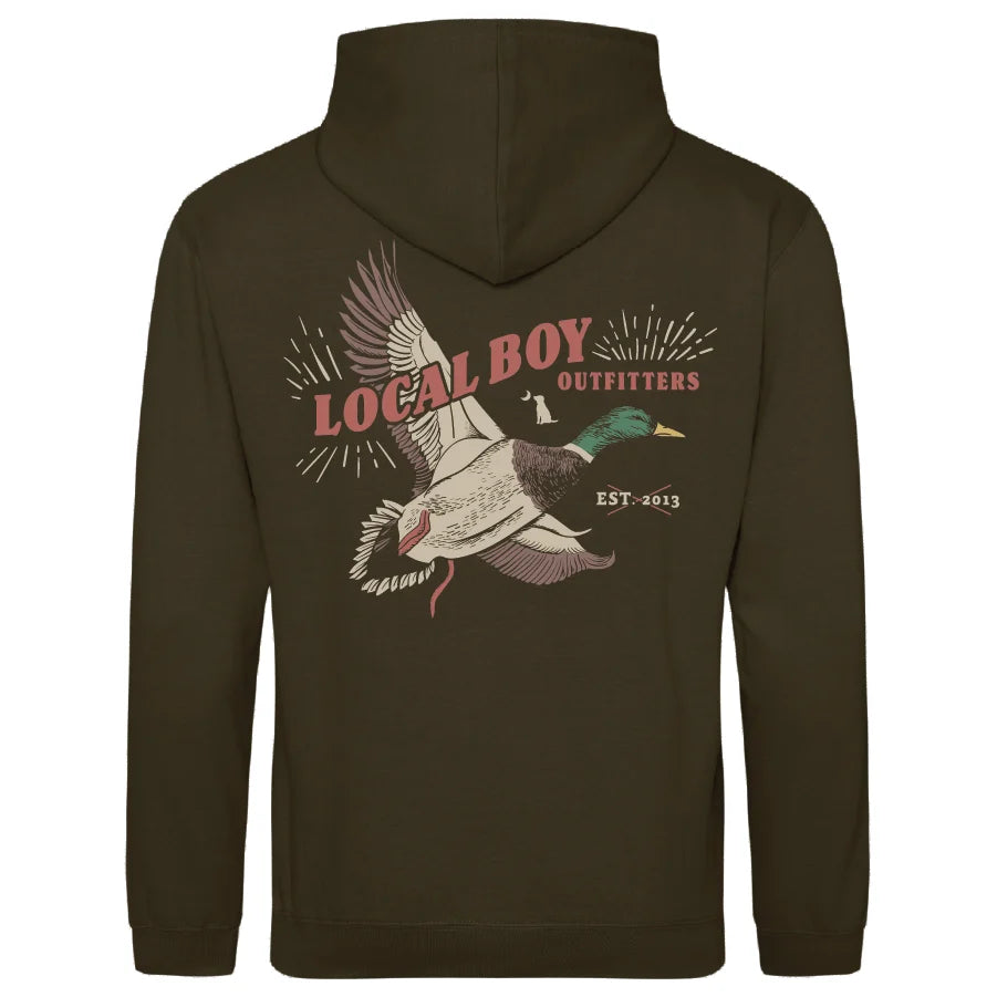 Local Boy Brushwood Hoodie Mallard Blast - Olive Green