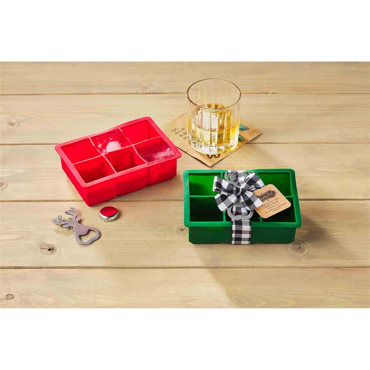 Mudpie Ice Cube Mold & Bottle Opener Set