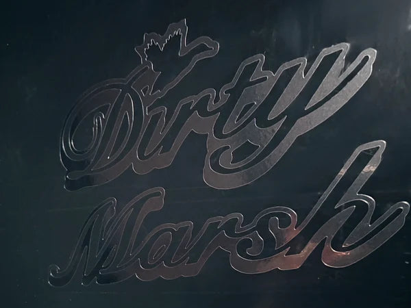 Dirty Marsh Outfitters Classic Back Glass Decal | Chrome 10"