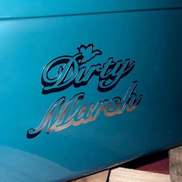 Dirty Marsh Outfitters Classic Back Glass Decal | Chrome 6"