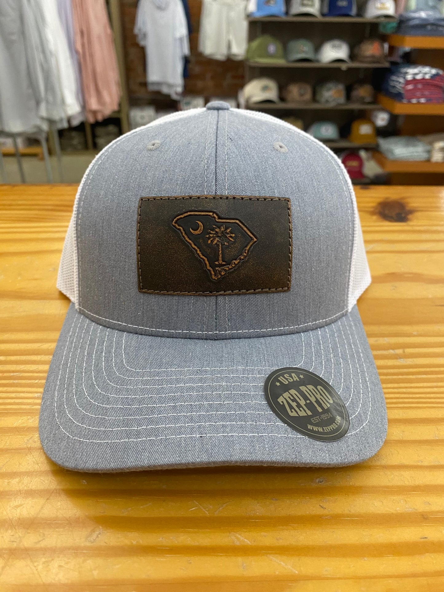Zep-Pro Hat Heather Gray/White -Palmetto State