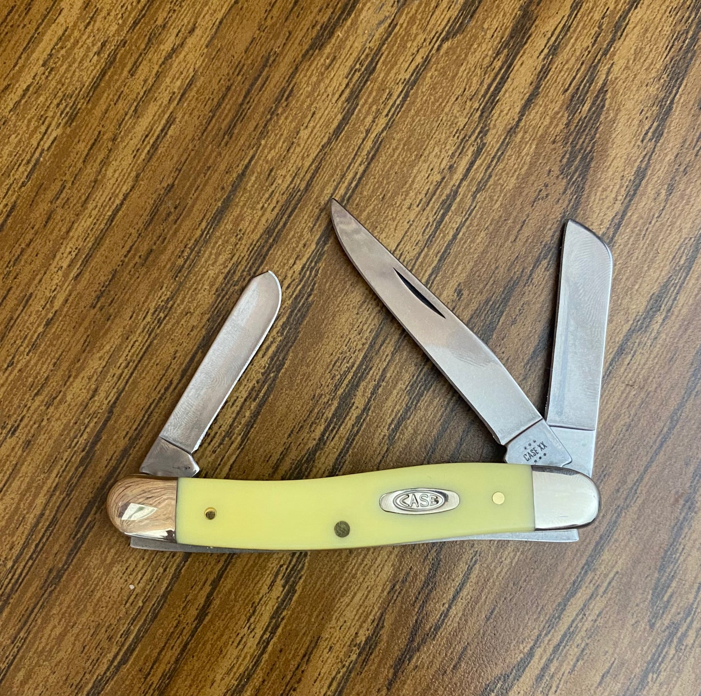 Case Knife Yellow Synthetic Smooth Medium Stockman