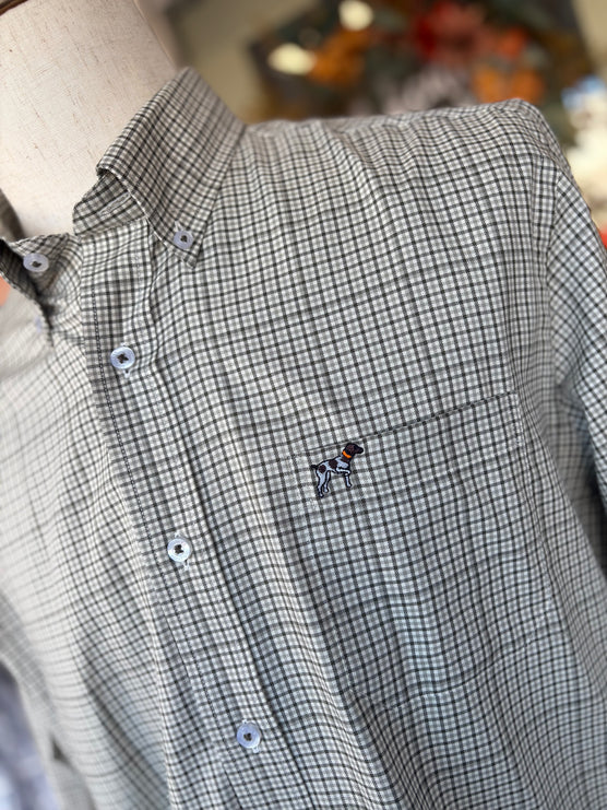 Southern Point Hadley Vintage Harper Button Down - Houndstooth Cream