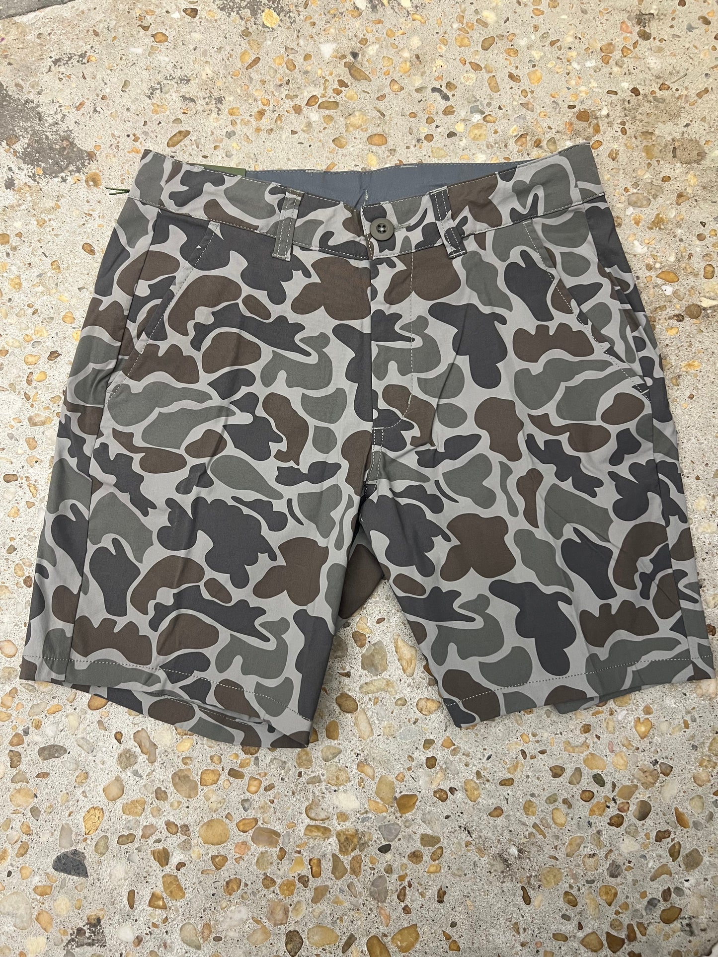 Marsh Wear Hagood Shorts - Dark Green Mallard Camo