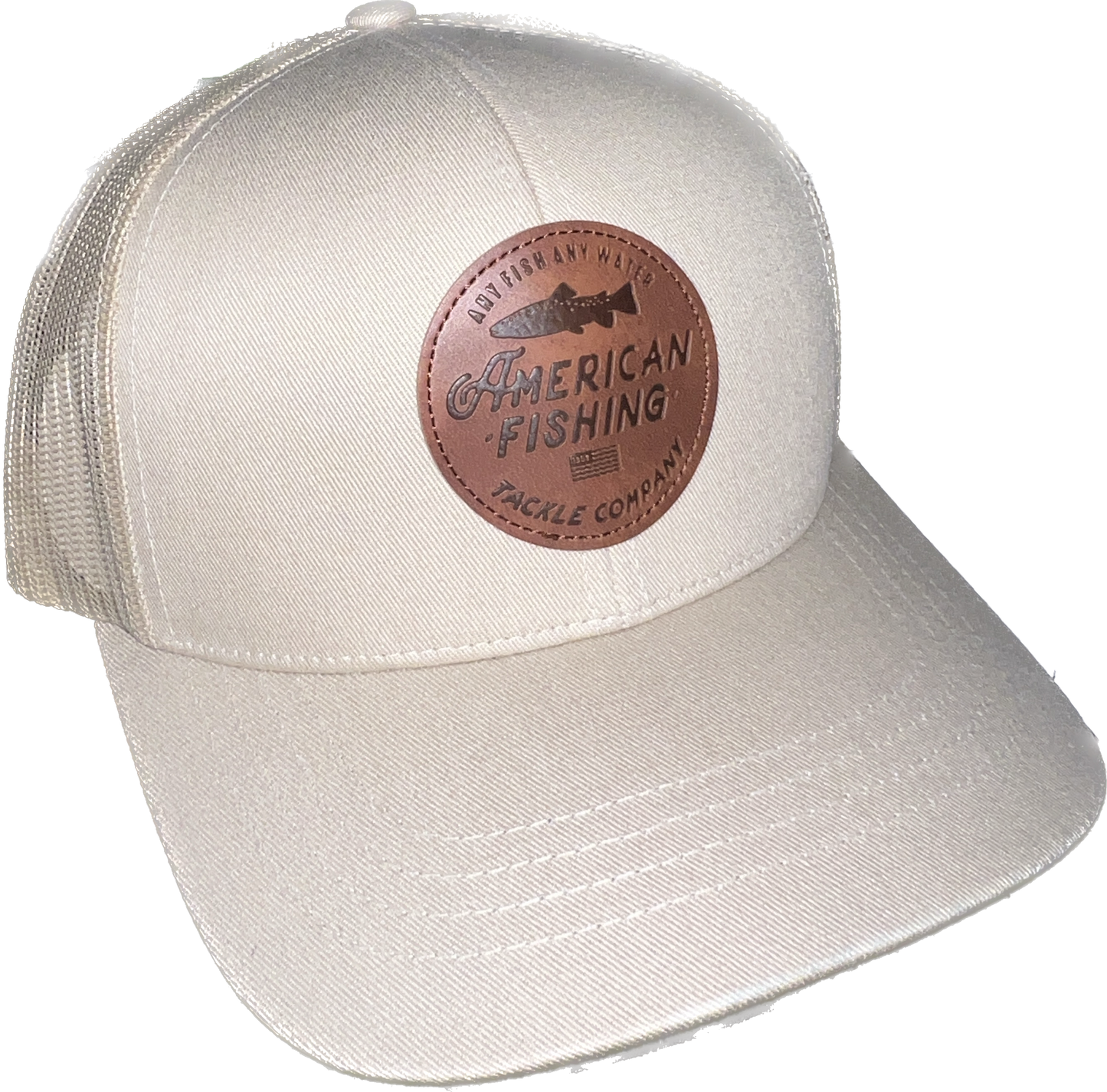 Aftco Lemonade Leather Trucker Hat- Bone