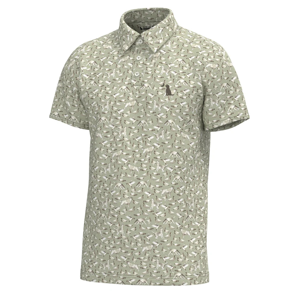 Local Boy Dirty Myrtle Polo - Green Duck Dog