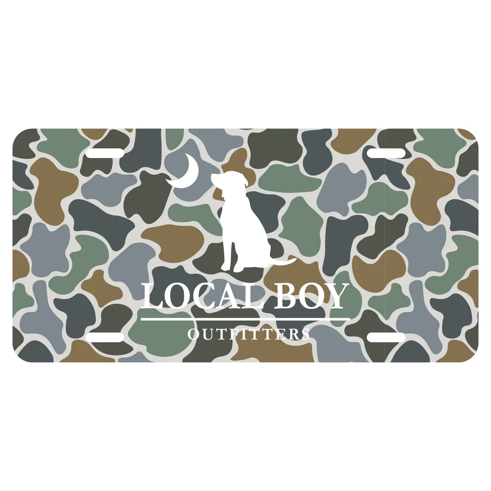 Local Boy Local Boy License Plate - Forest Camo Bluff