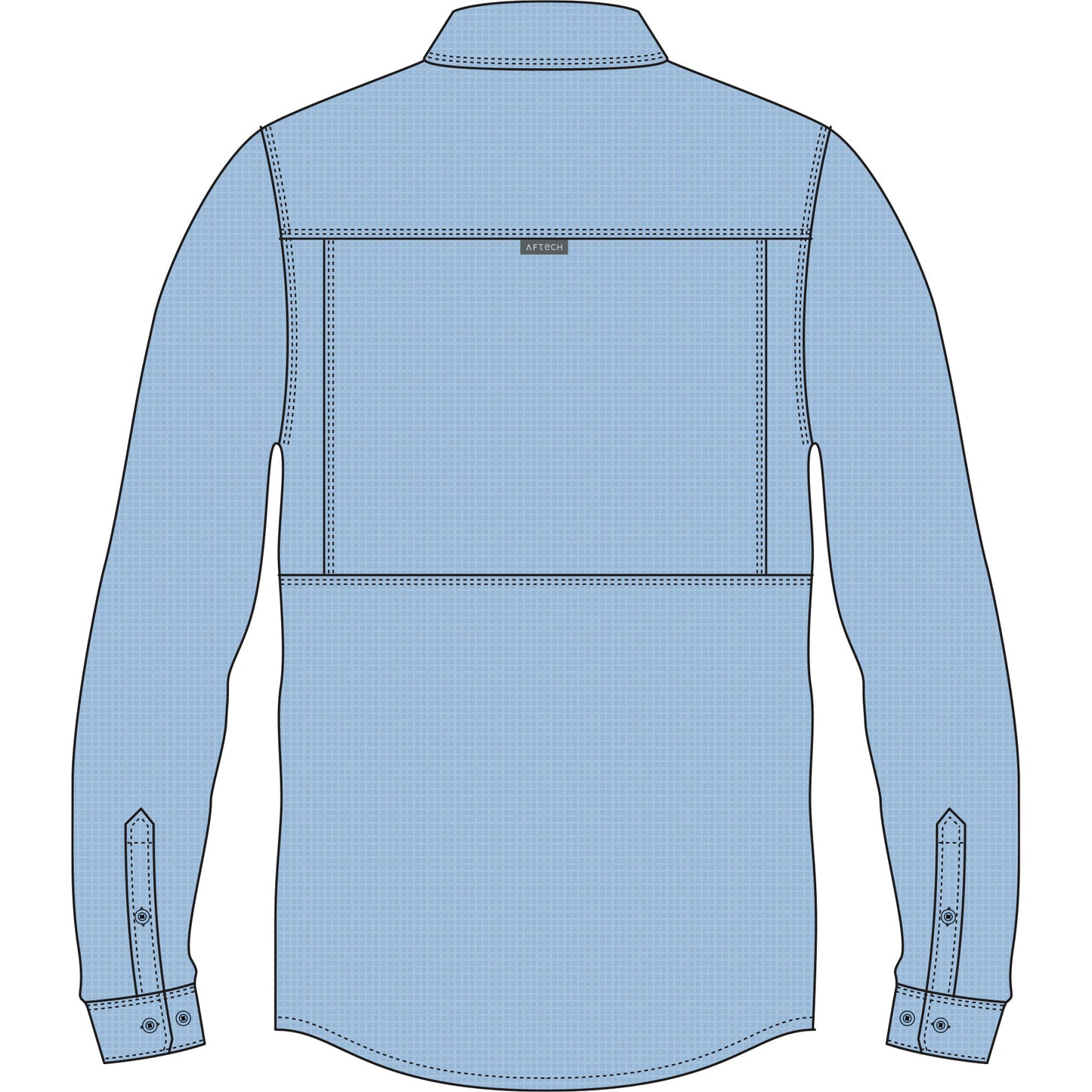 Aftco Palomar Tech Button Down L/S - Airy Blue