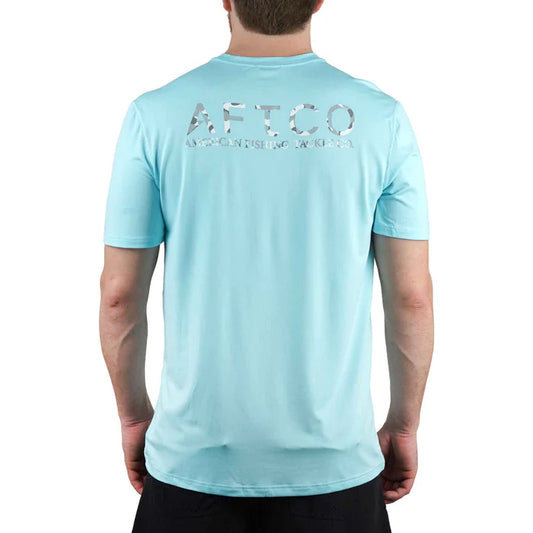 Aftco Samurai S/S Performance Shirt - Clearwater Heather