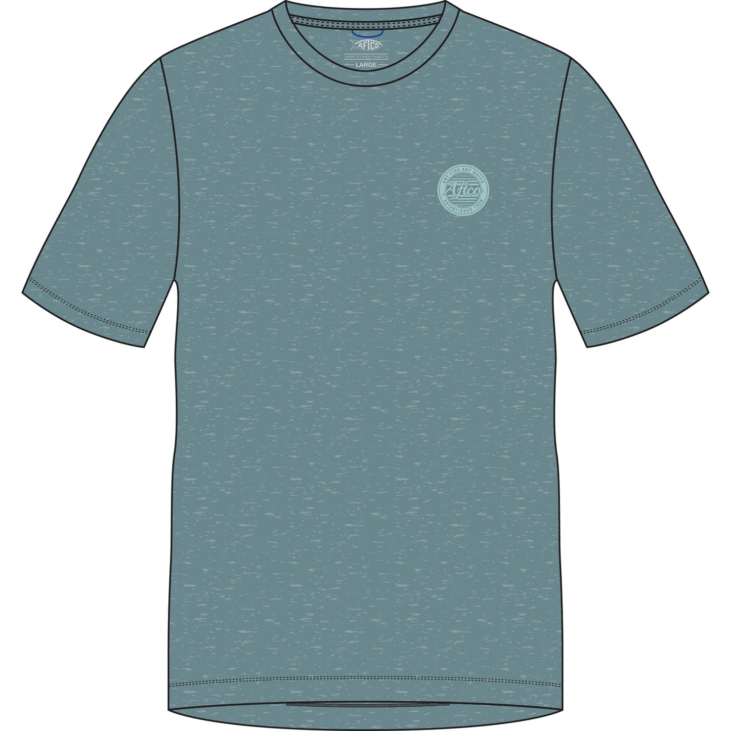 Aftco Ocean Bound UPF SS Shirt - Arctic Heather