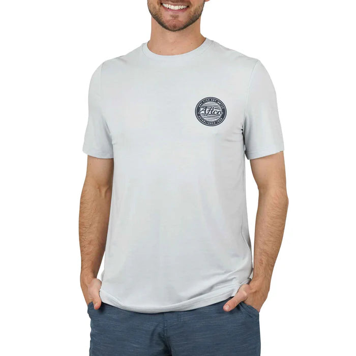 Aftco Ocean Bound S/S Performance Shirt-Oyster Gray Heather