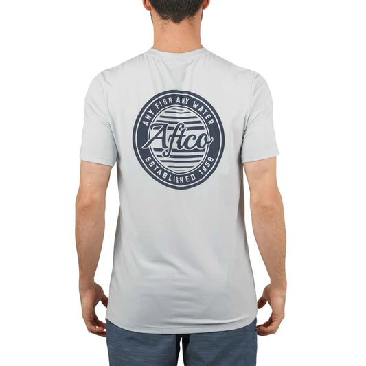Aftco Ocean Bound S/S Performance Shirt-Oyster Gray Heather