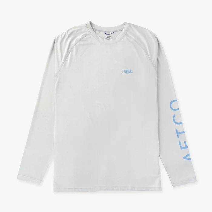 Aftco Samurai 2 Perf L/S Shirt - Oyster Gray Heather