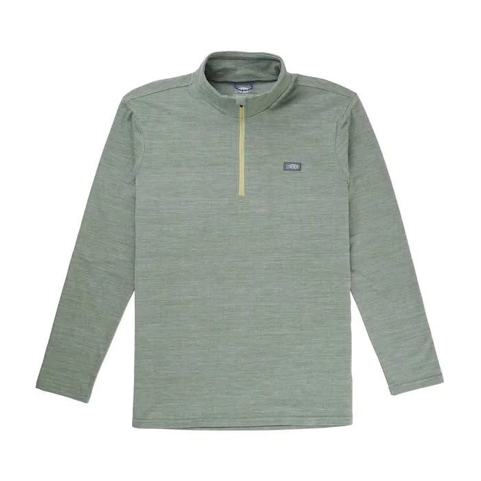 AFTCO Coastal Layer 1/4 Zip- Sage Heather