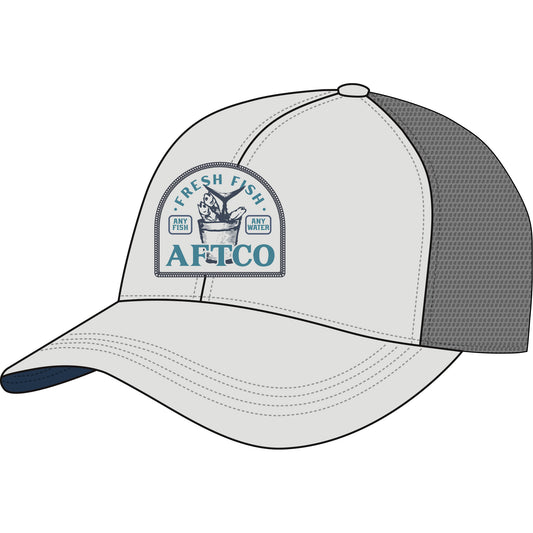 Aftco Fresh Fish Trucker Hat - Silver