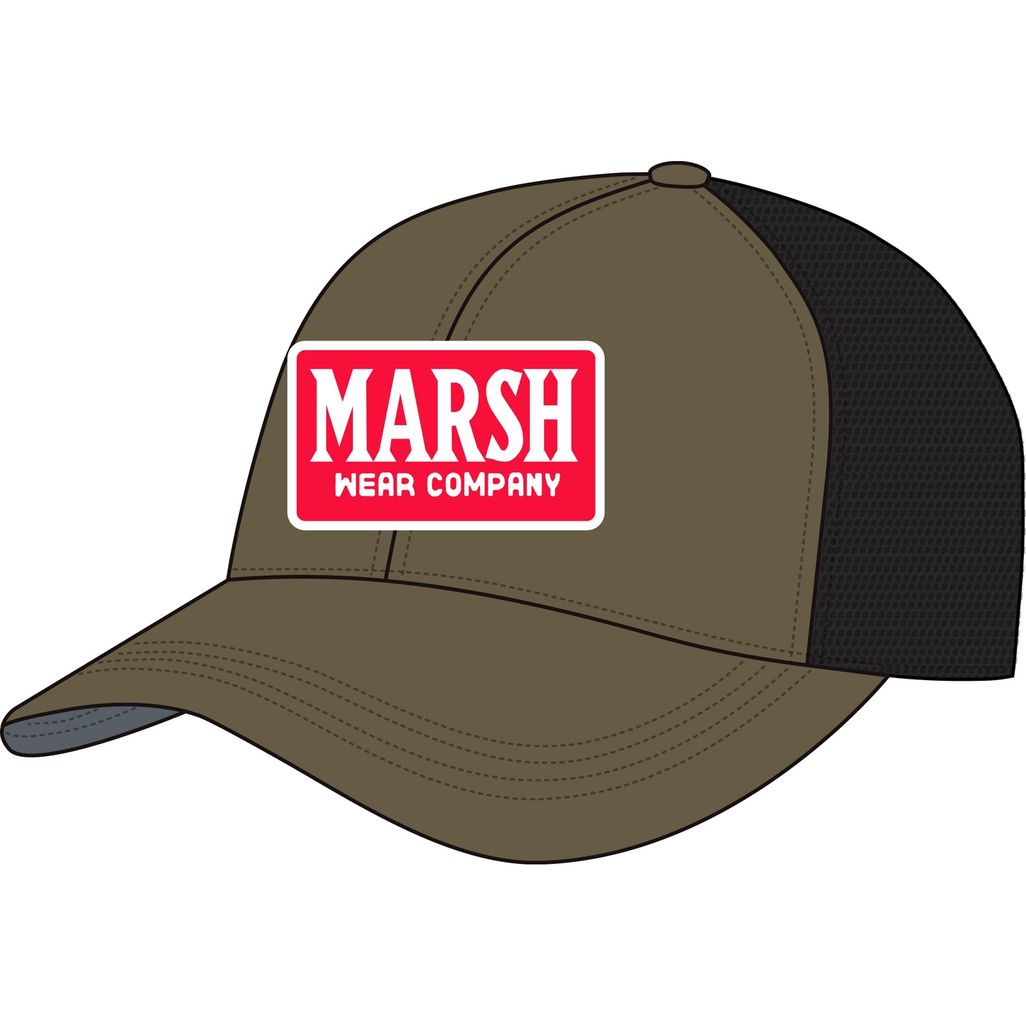 Marsh Wear Badge Trucker Hat - Harvest Gold