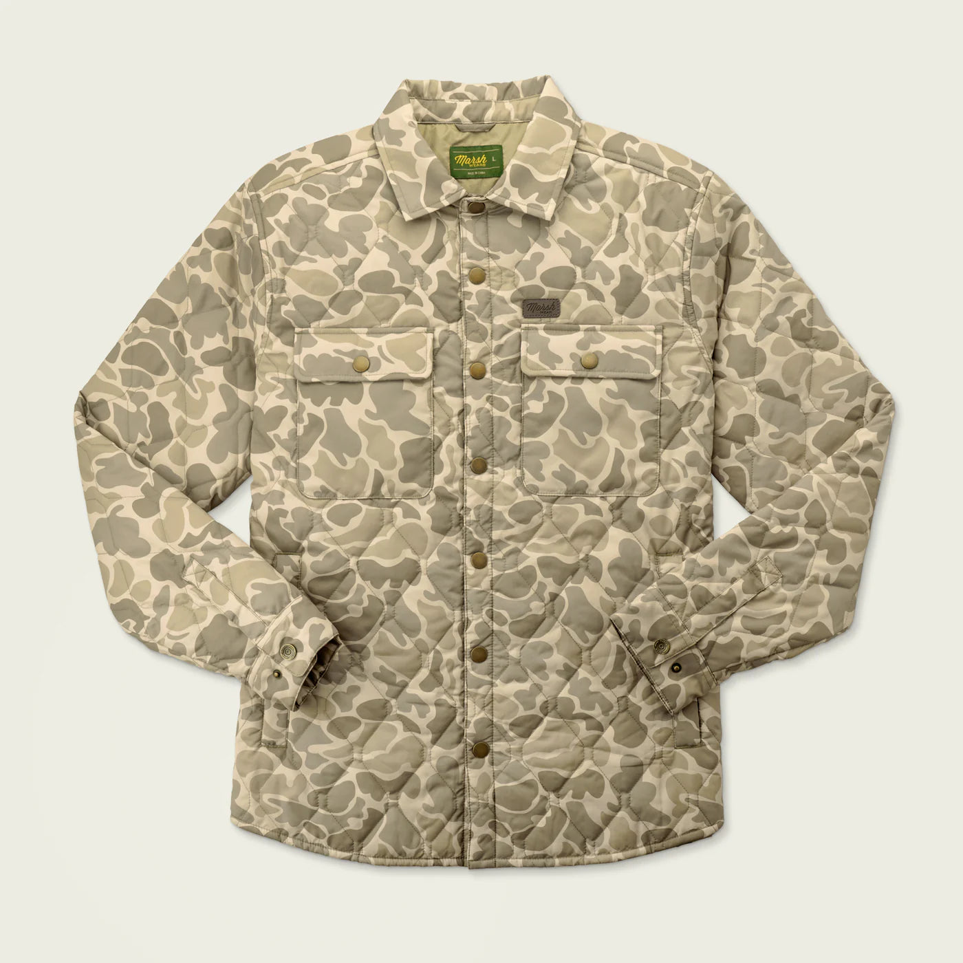 Marsh Wear Saluda Puff Shacket - Khaki Mallard Camo