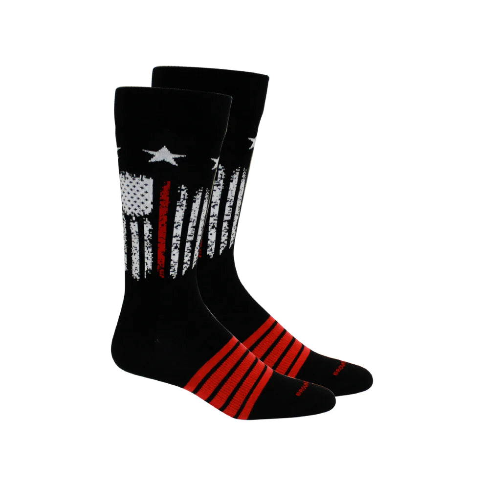 Brown Dog Socks- Maude The Thin Red Line