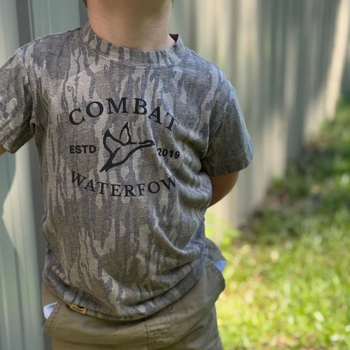 Combat Waterfowl Toddler Mossy Oak Logo Tee - Bottomland Vintage