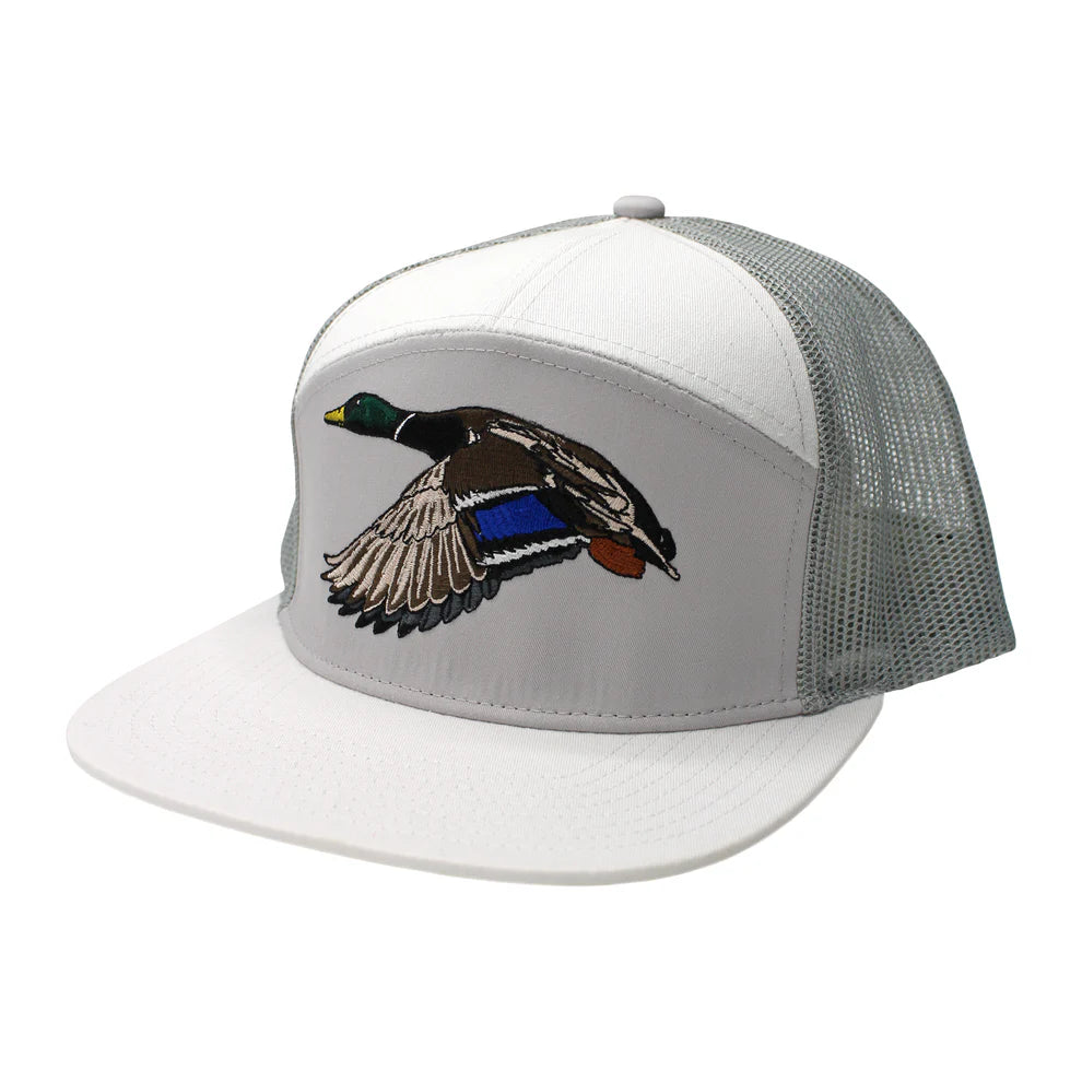 Local Boy Mr. Mallard 7 Panel Hat -White/Fog